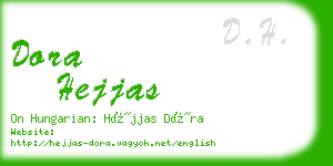 dora hejjas business card